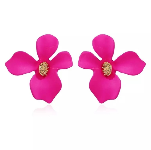 flower stud earrings Jewelry - Flower Earrings Studs with Yellow Gold Center